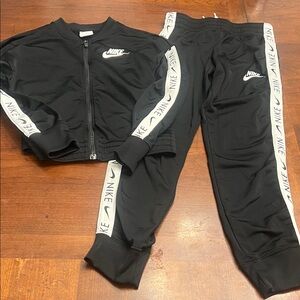 Nike Kids Black and Gray Sweatpants & Jacket Set